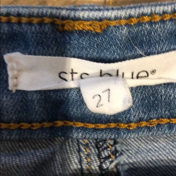 Blue slim-fitting ankle-length jean - Picture 3 of 5